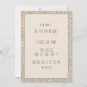 William Morris Wild Tulip Bloemen Ontwerp Kaart (Achterkant)