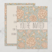 William Morris Wild Tulip Bloemen Ontwerp Kaart (Voorkant / Achterkant)