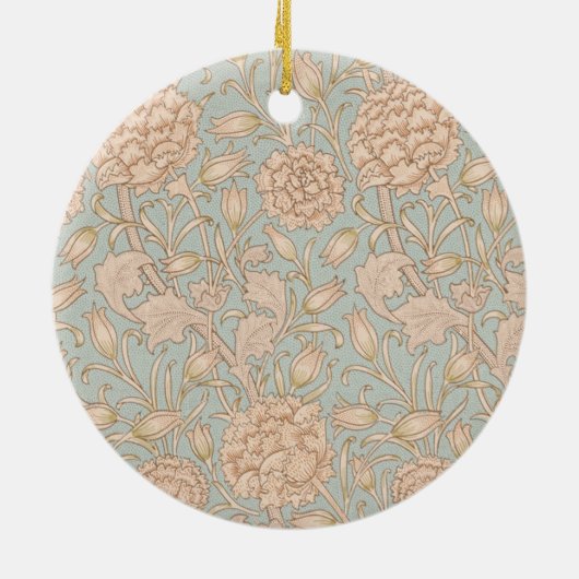 William Morris Wild Tulip Bloemen Ontwerp Keramisch Ornament (Achterkant)