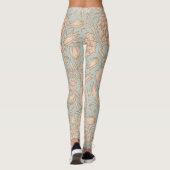 William Morris Wild Tulip Bloemen Ontwerp Leggings (Achterkant)