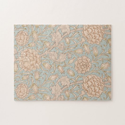 William Morris Wild Tulip Bloemen Ontwerp Legpuzzel (Horizontaal)