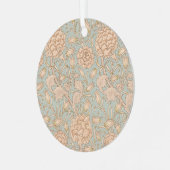 William Morris Wild Tulip Bloemen Ontwerp Metalen Ornament (Voorkant links)