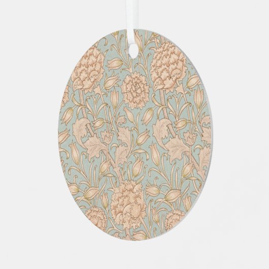 William Morris Wild Tulip Bloemen Ontwerp Metalen Ornament (Voorkant links)