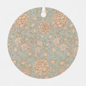 William Morris Wild Tulip Bloemen Ontwerp Metalen Ornament (Voorkant)