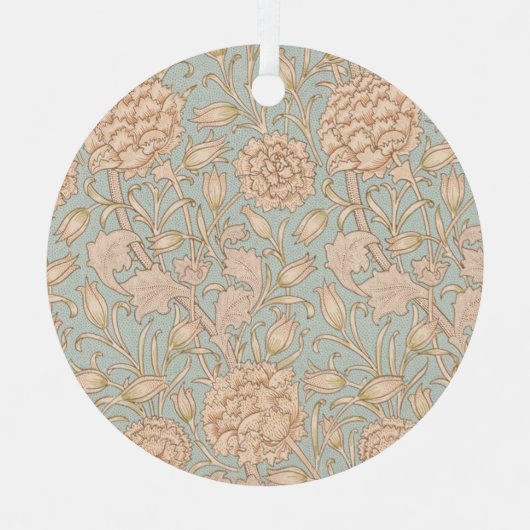 William Morris Wild Tulip Bloemen Ontwerp Metalen Ornament (Voorkant)