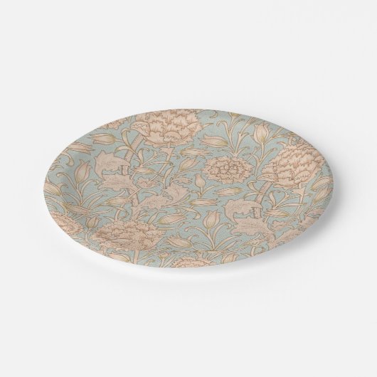 William Morris Wild Tulip Bloemen Ontwerp Papieren Bordje (Gekanteld)