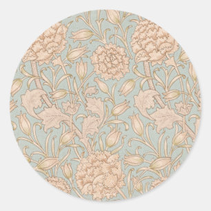 William Morris Wild Tulip Bloemen Ontwerp Ronde Sticker