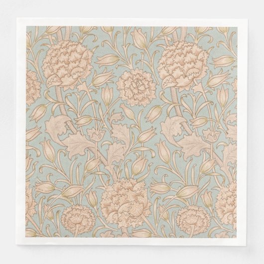 William Morris Wild Tulip Bloemen Ontwerp Servet (Voorkant)