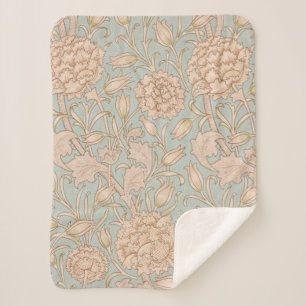 William Morris Wild Tulip Bloemen Ontwerp Sherpa Deken