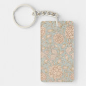 William Morris Wild Tulip Bloemen Ontwerp Sleutelhanger (Voorkant)