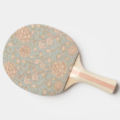 William Morris Wild Tulip Bloemen Ontwerp Tafeltennisbatje (Zijkant)