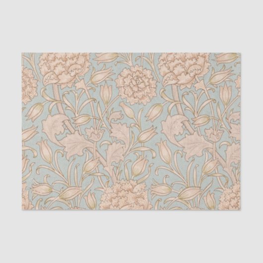 William Morris Wild Tulip Bloemen Ontwerp Tissuepapier (Voorkant)