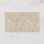 William Morris Wild Tulip Bloemen Ontwerp Visitekaartje (Achterkant)