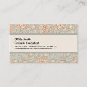 William Morris Wild Tulip Bloemen Ontwerp Visitekaartje (Voorkant)