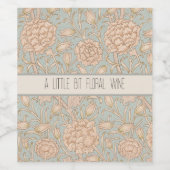 William Morris Wild Tulip Bloemen Ontwerp Wijn Etiket (Enkel label)