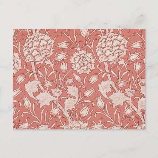 William Morris Wild Tulip Classic Victoriaans ontw Briefkaart (Voorkant)