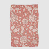 William Morris Wild Tulip Classic Victoriaans ontw Golfhanddoek (Voorkant)