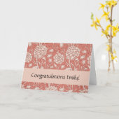 William Morris Wild Tulip Classic Victoriaans ontw Kaart (Gele Bloem)