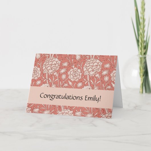 William Morris Wild Tulip Classic Victoriaans ontw Kaart (Voorkant)