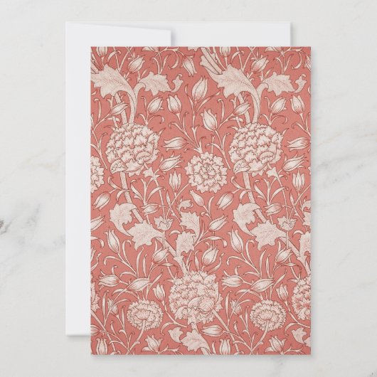 William Morris Wild Tulip Classic Victoriaans ontw Kaart (Achterkant)