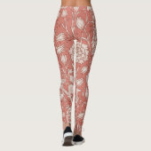 William Morris Wild Tulip Classic Victoriaans ontw Leggings (Achterkant)