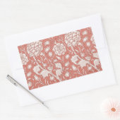 William Morris Wild Tulip Classic Victoriaans ontw Rechthoekige Sticker (Envelop)