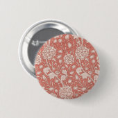 William Morris Wild Tulip Classic Victoriaans ontw Ronde Button 5,7 Cm (Voorkant /achterkant)