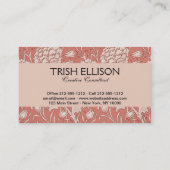 William Morris Wild Tulip Classic Victoriaans ontw Visitekaartje (Achterkant)