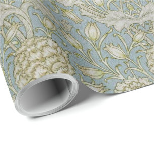 William Morris  Wild Tulip Flowers Blue Cadeaupapier