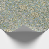 William Morris  Wild Tulip Flowers Blue Cadeaupapier (Hoek)