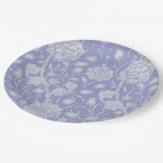 William Morris - Wild Tulips Paars Floral Pattern Papieren Bordje (Gekanteld)
