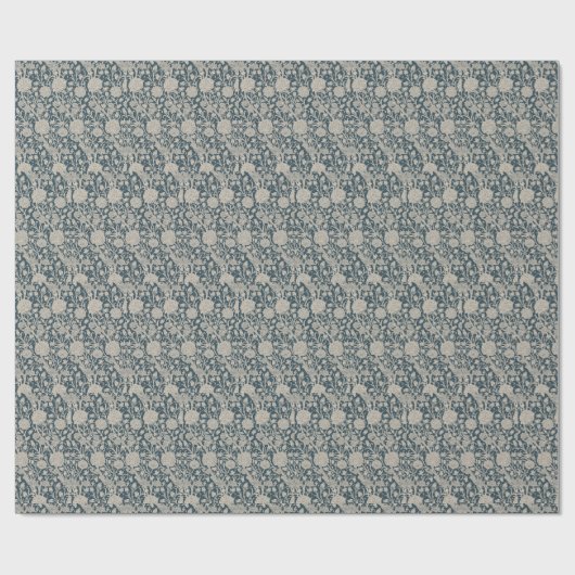 William * Morris Wild Tulpen Staal Grijs Blauw Cadeaupapier (Vlak)