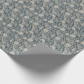 William * Morris Wild Tulpen Staal Grijs Blauw Cadeaupapier (Hoek)