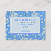 William Morris - Wilde Tulips - Blue Floral Visitekaartje (Voorkant)