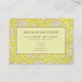 William Morris - Wilde Tulips - Gele Floral Visitekaartje (Voorkant)