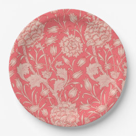 William Morris - Wilde Tulips - Roze Floral Patter Papieren Bordje