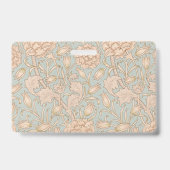 William Morris Wilde Tulp Bloem Bloemontwerp Badge (Achterkant)