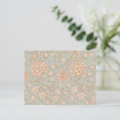 William Morris Wilde Tulp Bloem Bloemontwerp Briefkaart (Staand voorkant)
