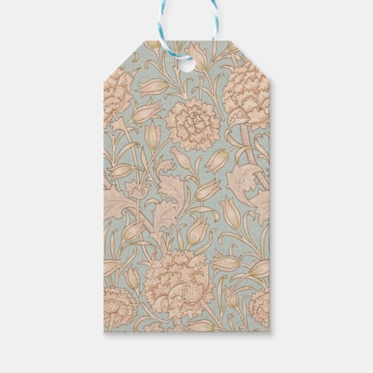 William Morris Wilde Tulp Bloem Bloemontwerp Cadeaulabel (Voorkant)
