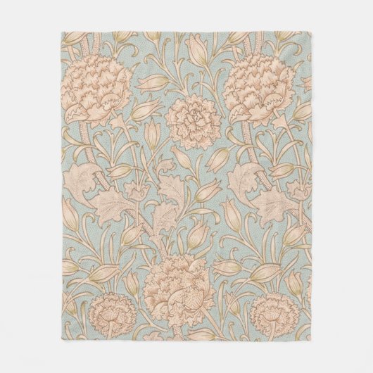 William Morris Wilde Tulp Bloem Bloemontwerp Fleece Deken (Voorkant)