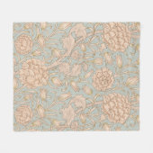William Morris Wilde Tulp Bloem Bloemontwerp Fleece Deken (Voorkant (Horizontaal))
