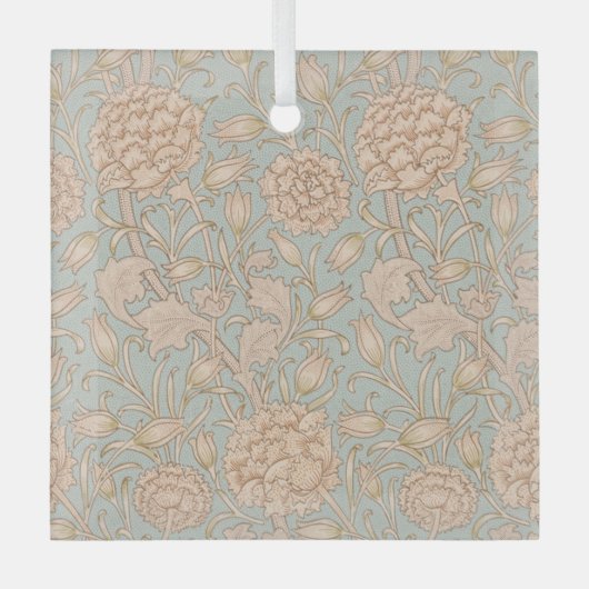 William Morris Wilde Tulp Bloem Bloemontwerp Glas Ornament (Voorkant)