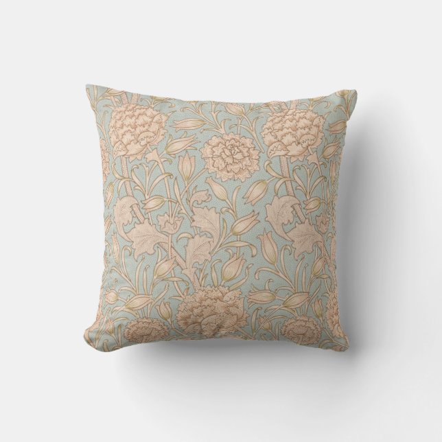 William Morris Wilde Tulp Bloem Bloemontwerp Kussen (Voorkant)