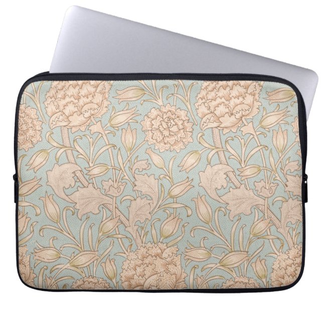 William Morris Wilde Tulp Bloem Bloemontwerp Laptop Sleeve (Voorkant)