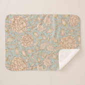 William Morris Wilde Tulp Bloem Bloemontwerp Sherpa Deken (Voorkant (horizontaal))