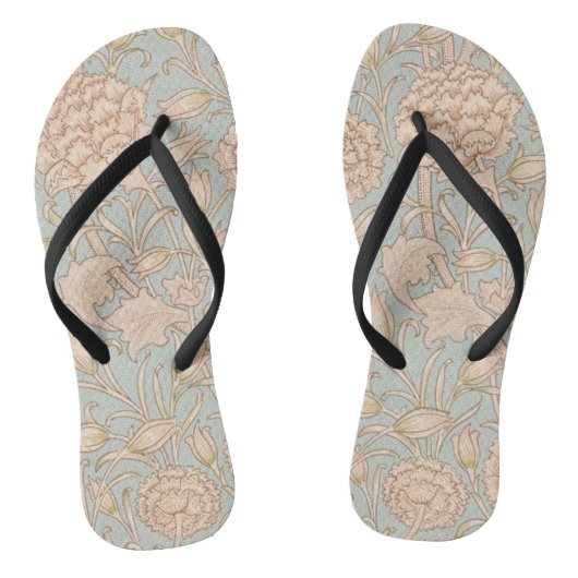 William Morris Wilde Tulp Bloem Bloemontwerp Teenslippers (Voetbed)