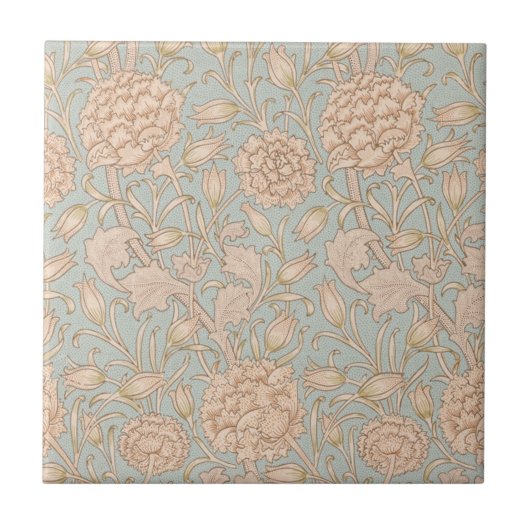 William Morris Wilde Tulp Bloem Bloemontwerp Tegeltje (Voorkant)