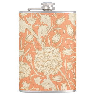 William Morris Wilde Tulp Oranje Bloemmotief Kunst Heupfles