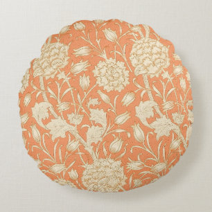 William Morris Wilde Tulp Oranje Bloemmotief Kunst Rond Kussen