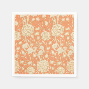William Morris Wilde Tulp Oranje Bloemmotief Kunst Servet